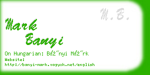mark banyi business card